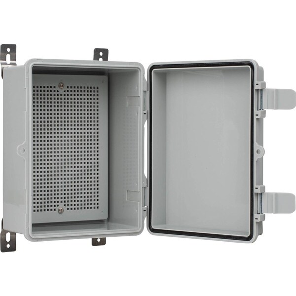 Main product image for Outdoor Utility Box 8.7"x6.7"x4.3" (170x220x110mm) with Mounting Plate and Wall Brackets320-4004